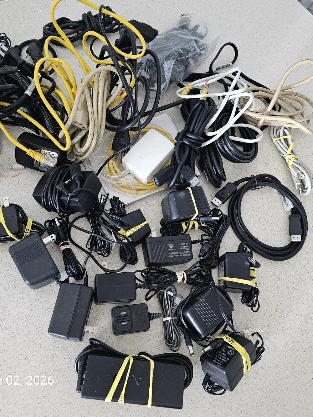 Electronic Accessory Lot Chargers Cable Cords Walkman CD Plugs HDMI Adapters